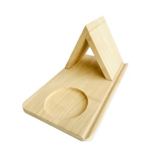 Soporte triangular autoarmable para mesa