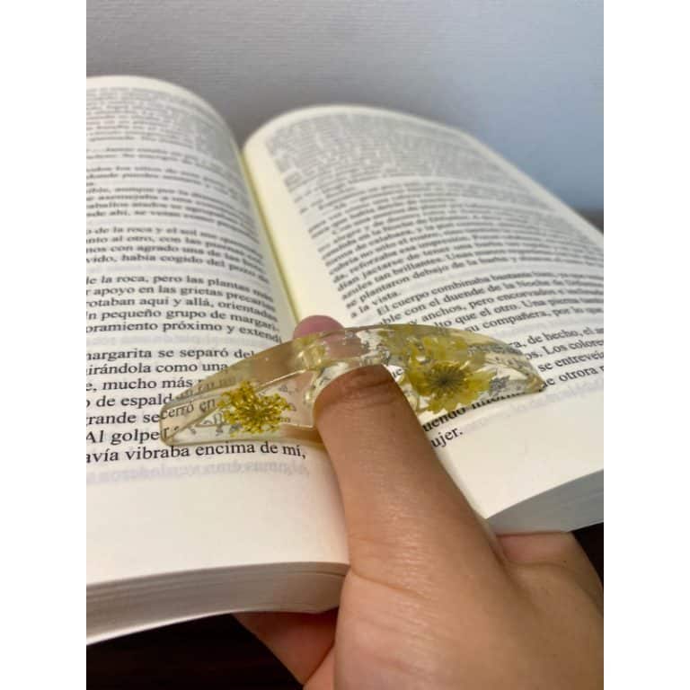 Marcador De Flores De Resina Con Borlas, Marcador De Resina